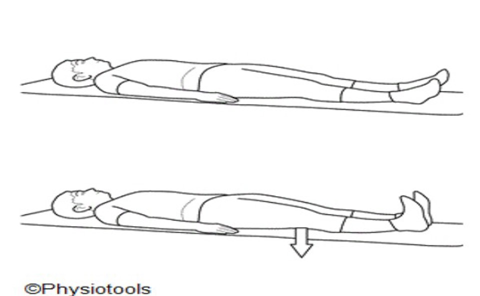 Icon person lying down knee exercise