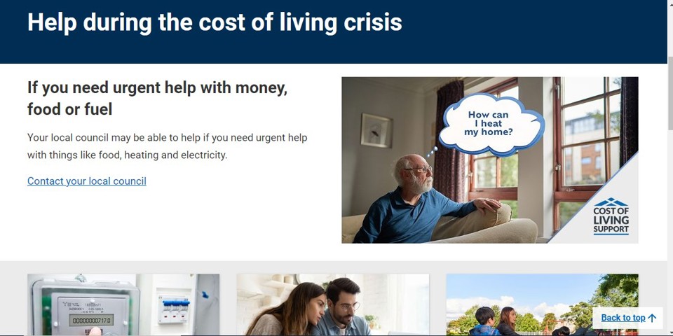 help during the cost of living crisis