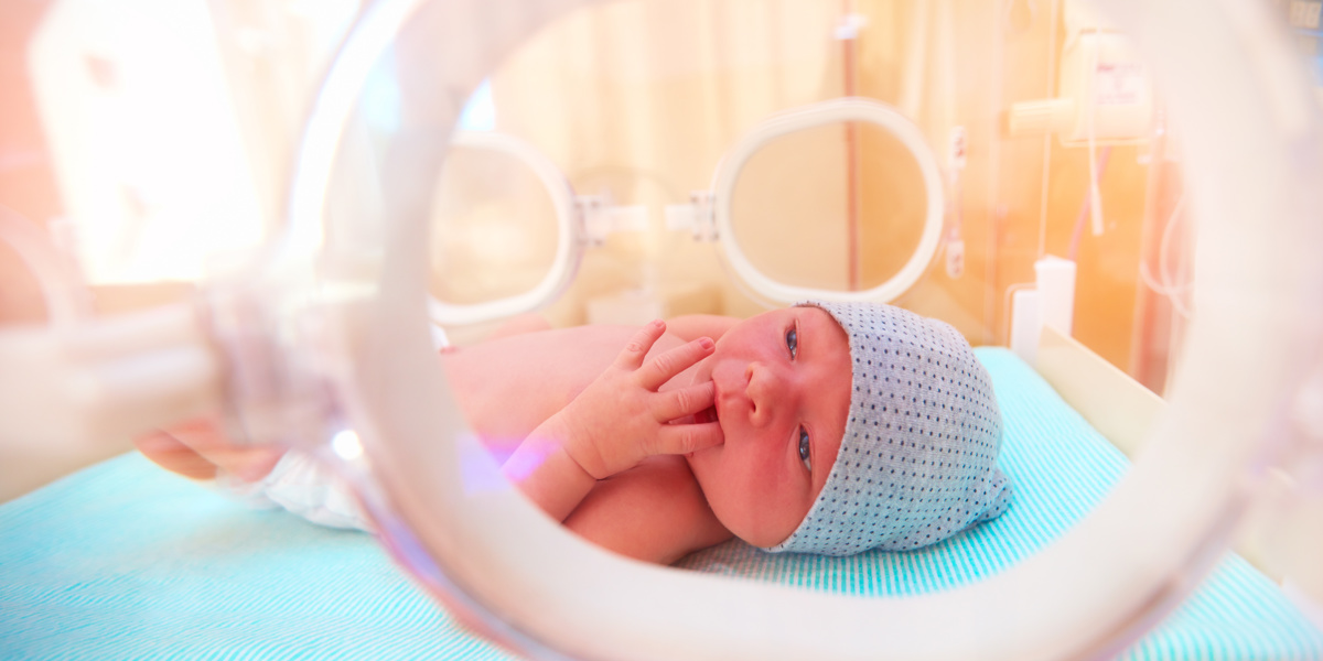 baby in incubator