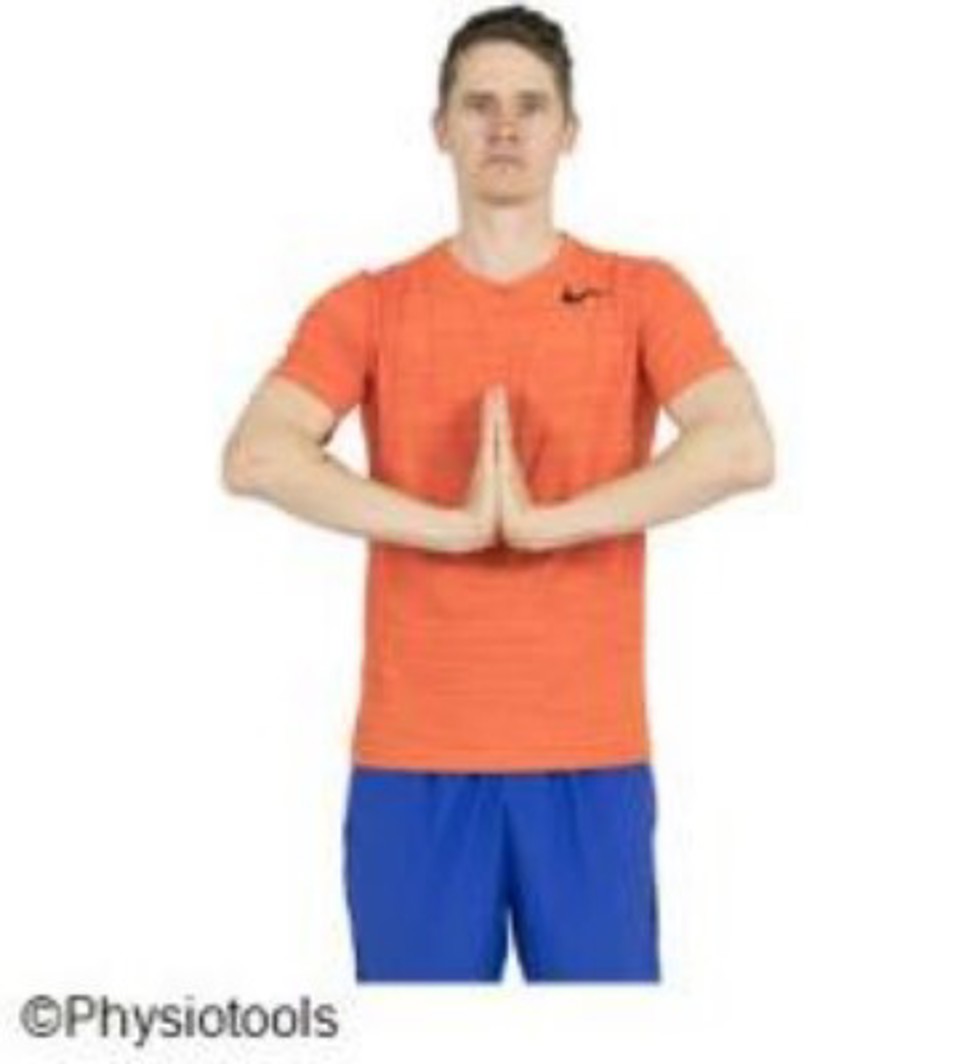 man holding hands together in praying position