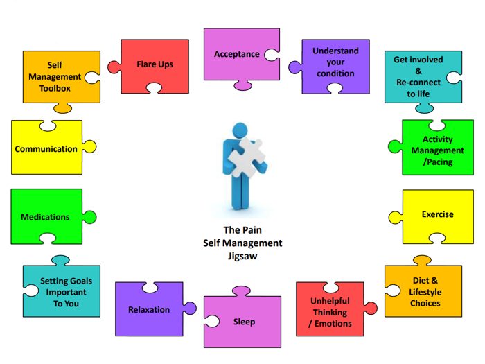 Interactive pain management jigsaw