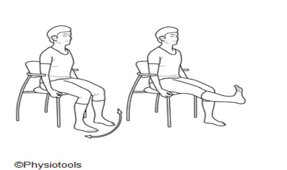 Icon person sitting down leg raise exercise