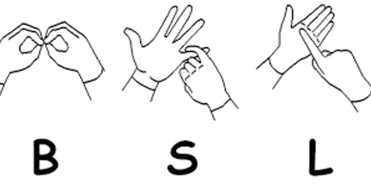 Handing signalling BSL in sign language