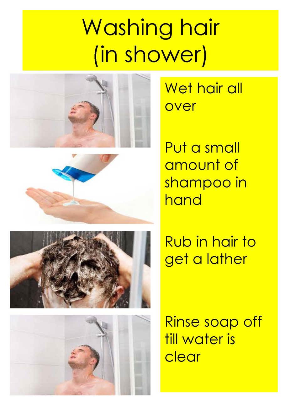 Hair washing steps