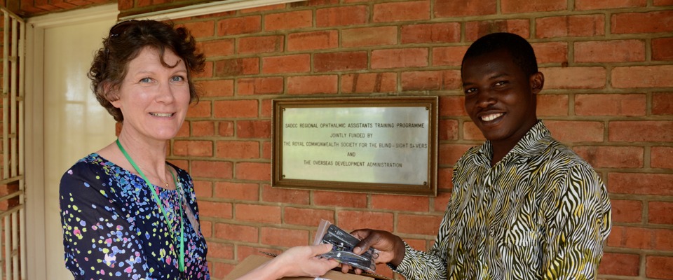 A presentation of an Eye care training award