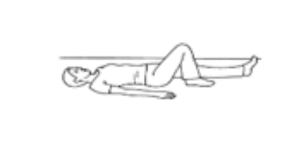 icon person lying down knee bend