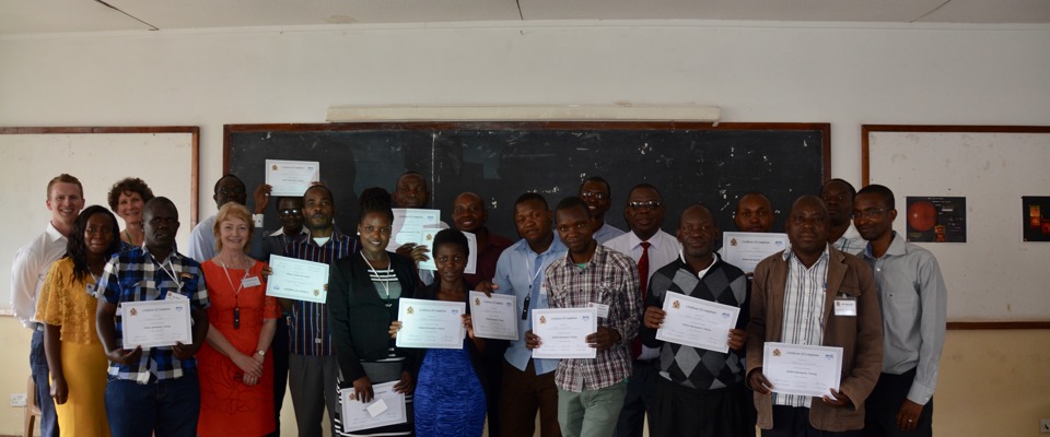 A group of people who are being trained in eyecare