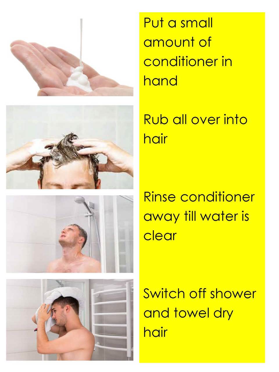 Hair washing steps